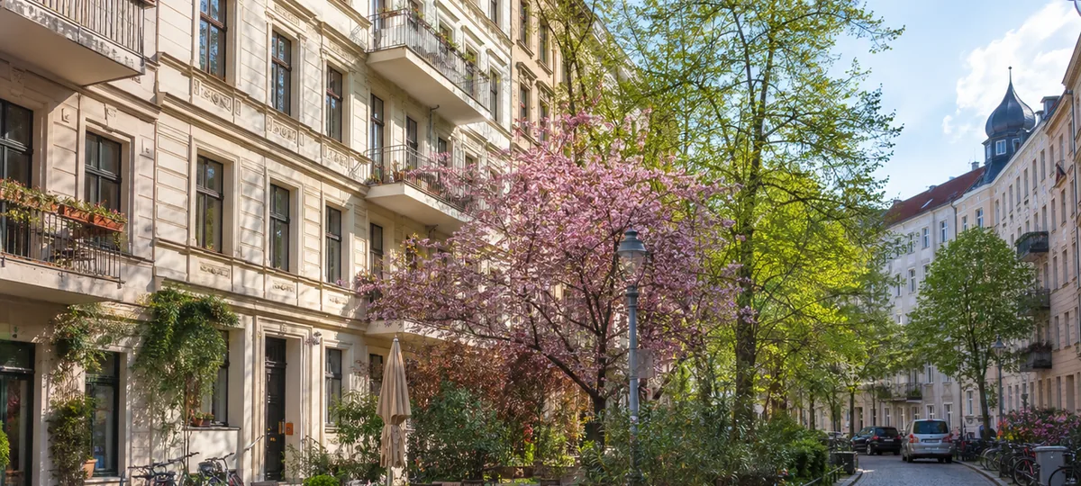 Historische Wohnstraße in Berlin-Prenzlauer Berg